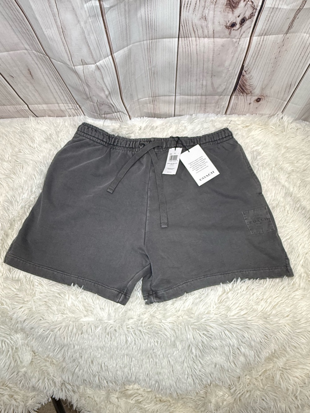 Coach garment dyed track shorts